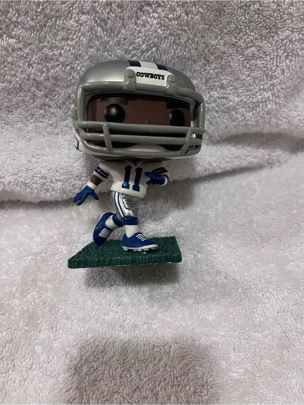 Micha Parsons Cowboys Blue & Silver Football Bobblehead Figure